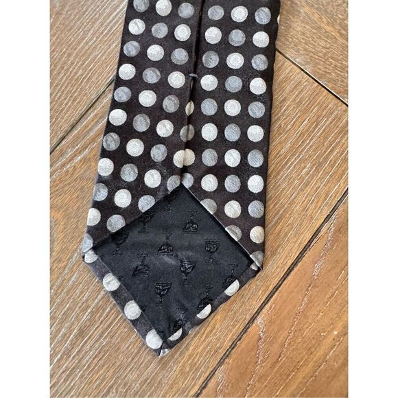 VTG Dior Signature Silk Men’s Tie Polka Dot - Picture 4 of 5